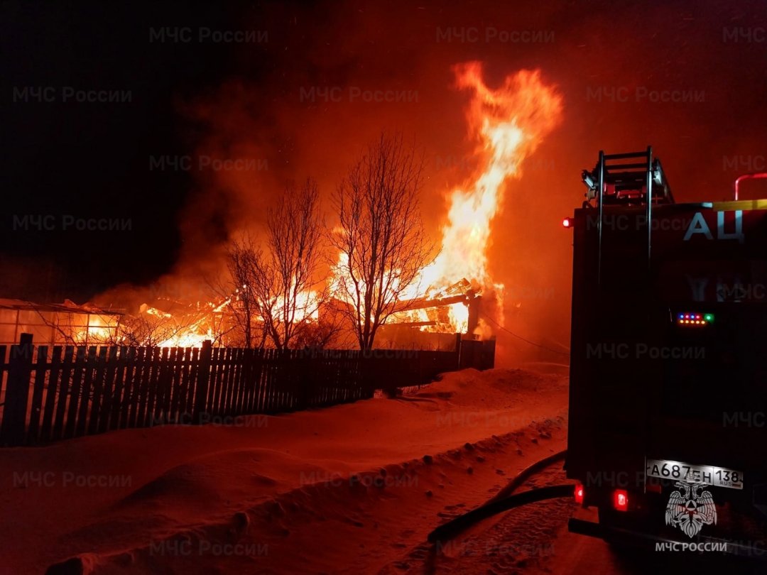 Пожар в Тайшетском районе